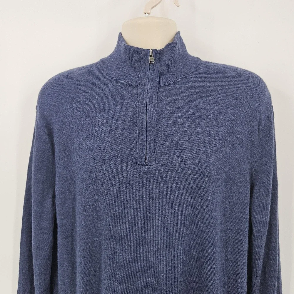 Banana Republic Sweater Men XL Blue Italian Merino Wool Cabincore Cozy Preppy‎